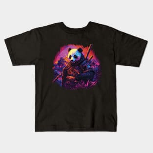 Samurai panda Kids T-Shirt